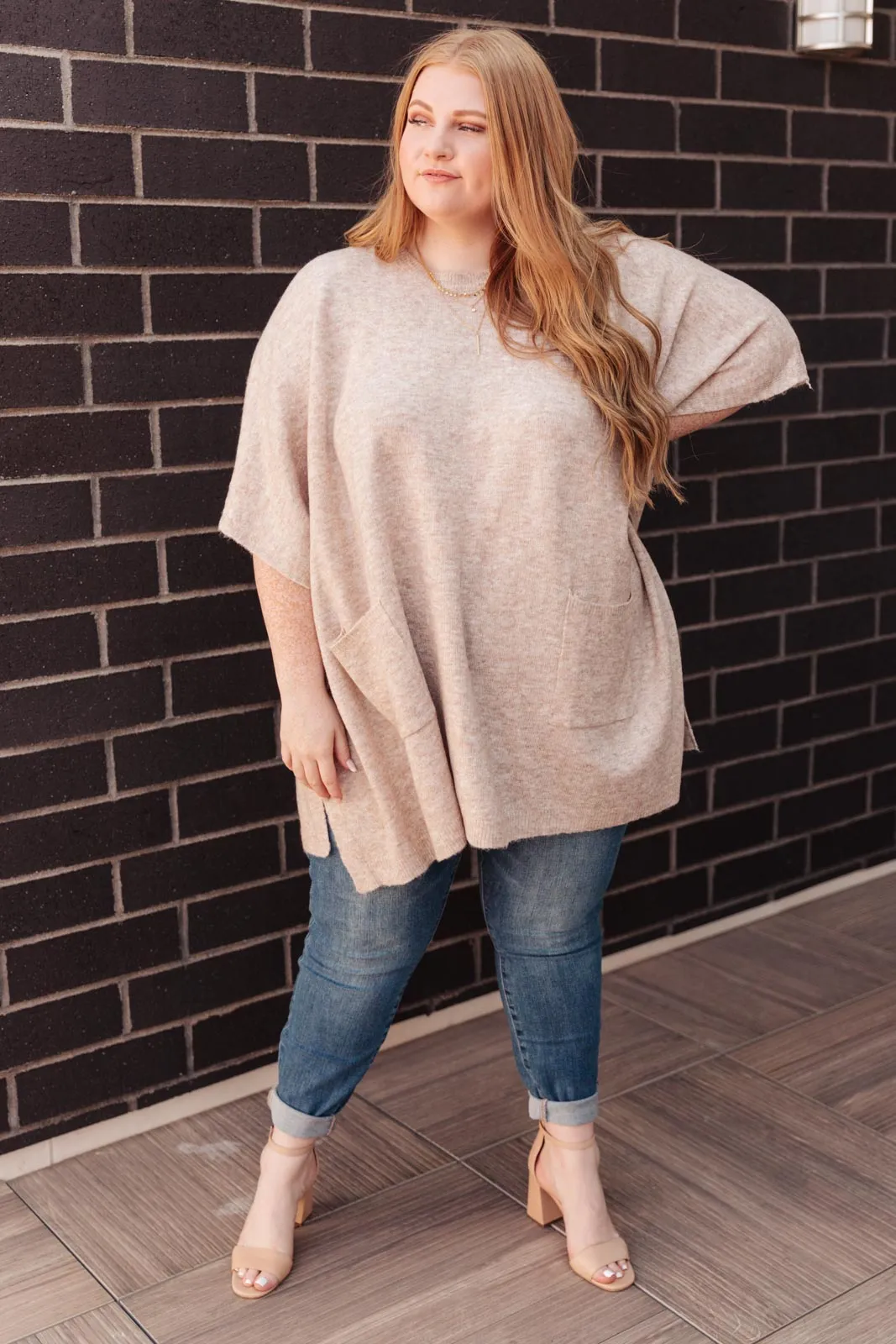 Pocket Poncho in Natural