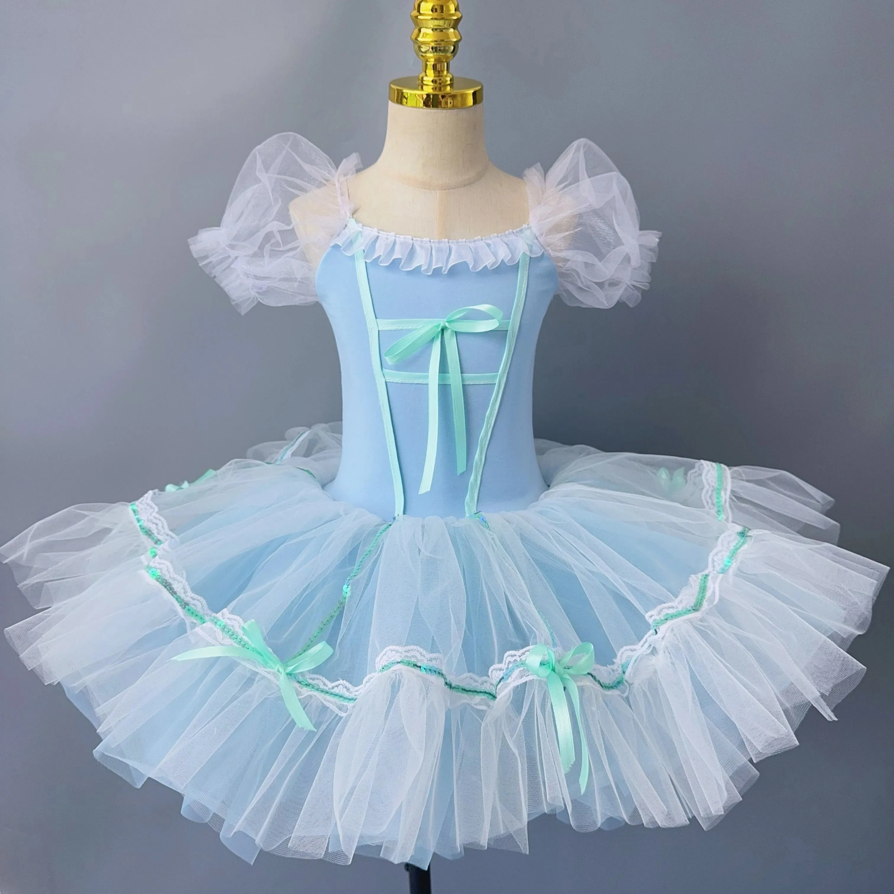 Princess Bow Ballet Stage Performance Girls Dance Costume