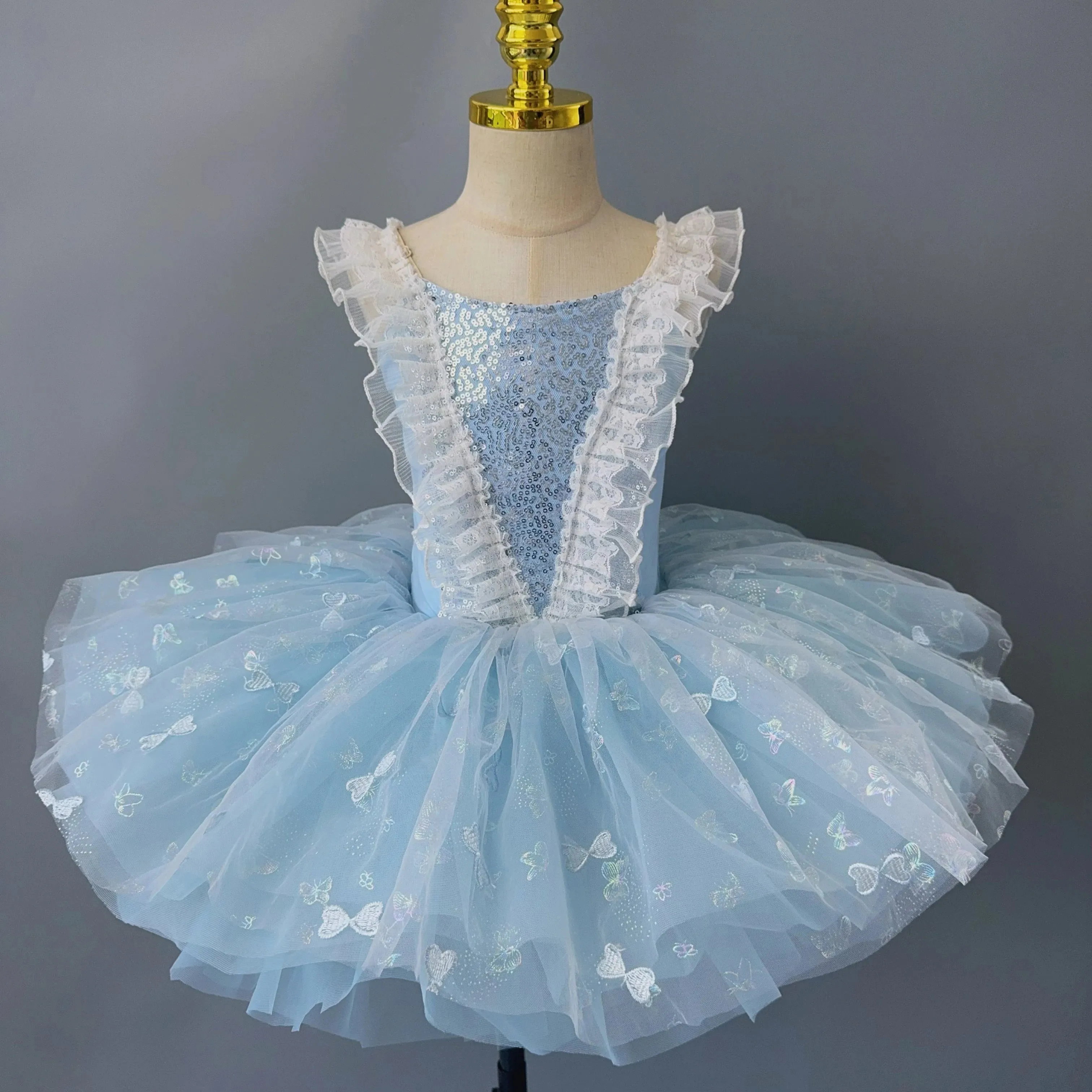 Princess Bow Ballet Stage Performance Girls Dance Costume