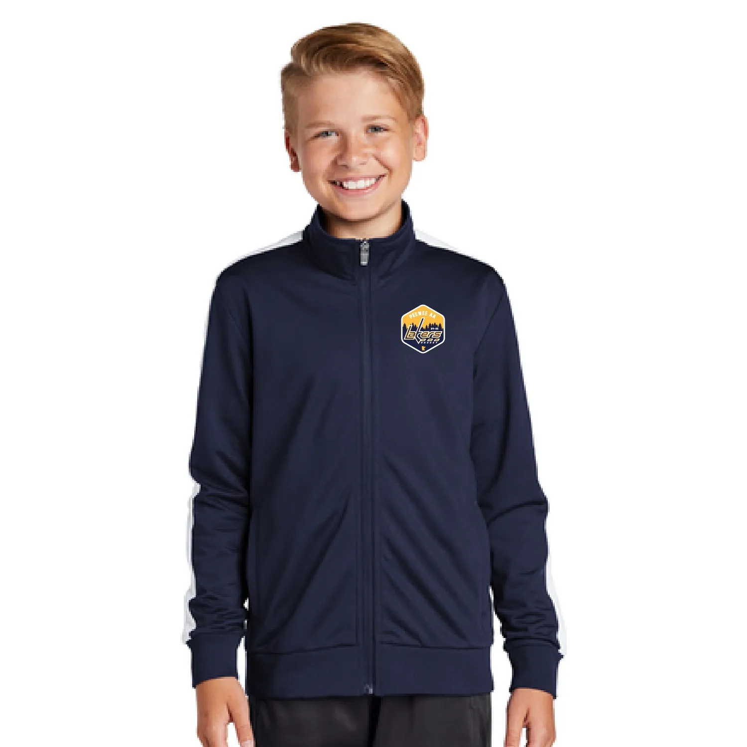 Prior Lake Peewee Youth Tricot Sleeve Stripe Track Jacket