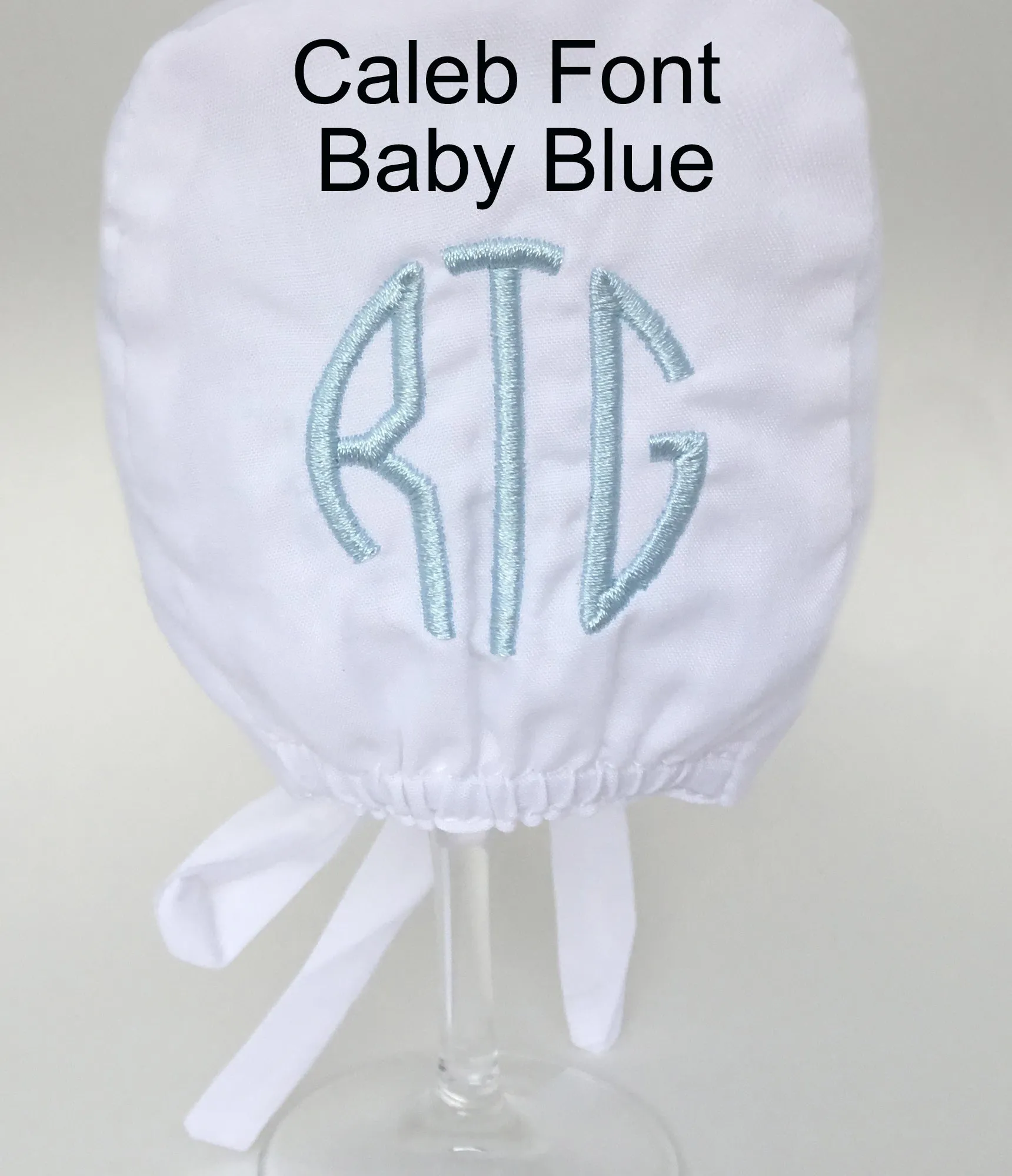 Pure White Bonnet for Baby Boys - Monogram Optional Newborn Hat Infant Summer Hat