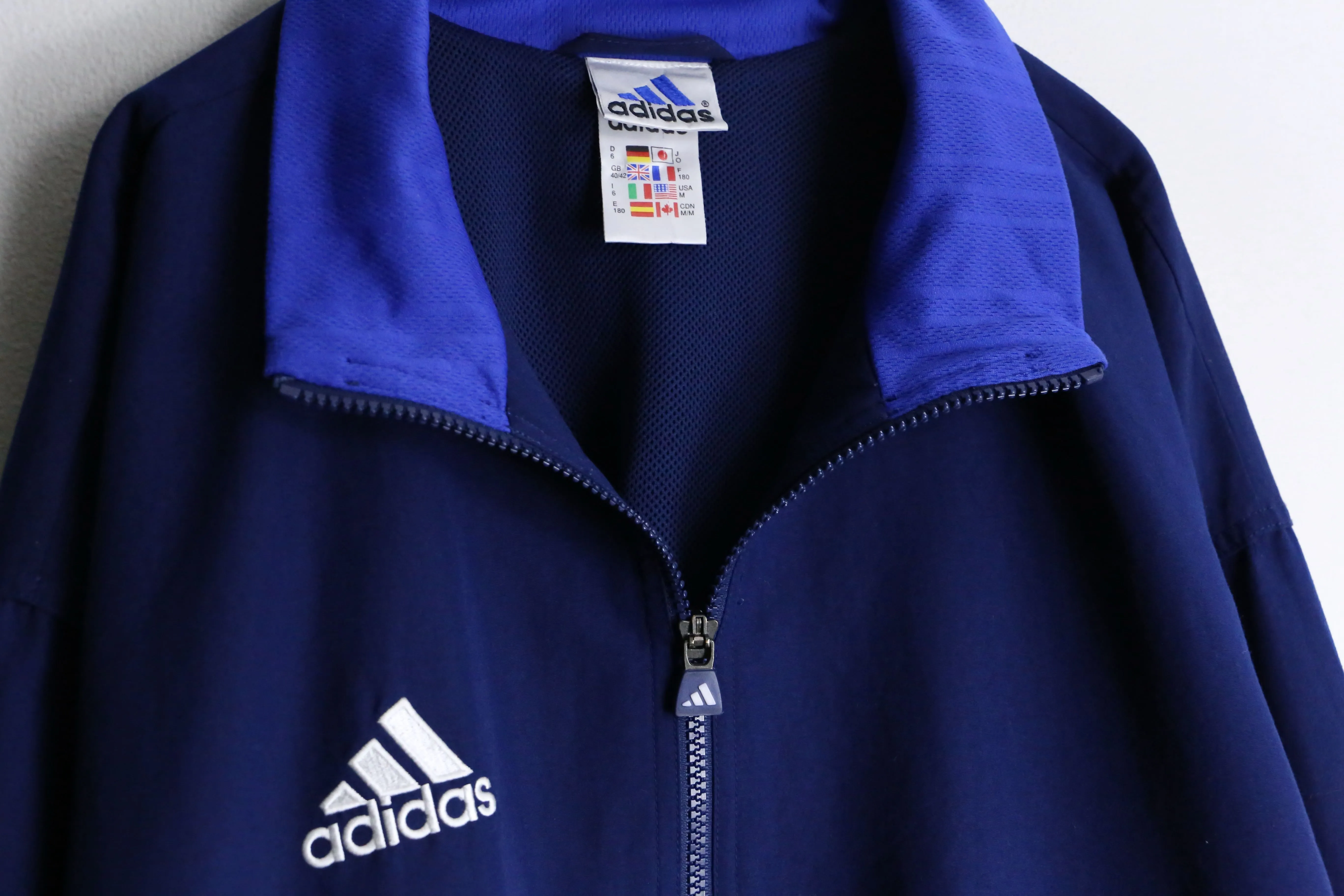 "adidas" blue track jacket