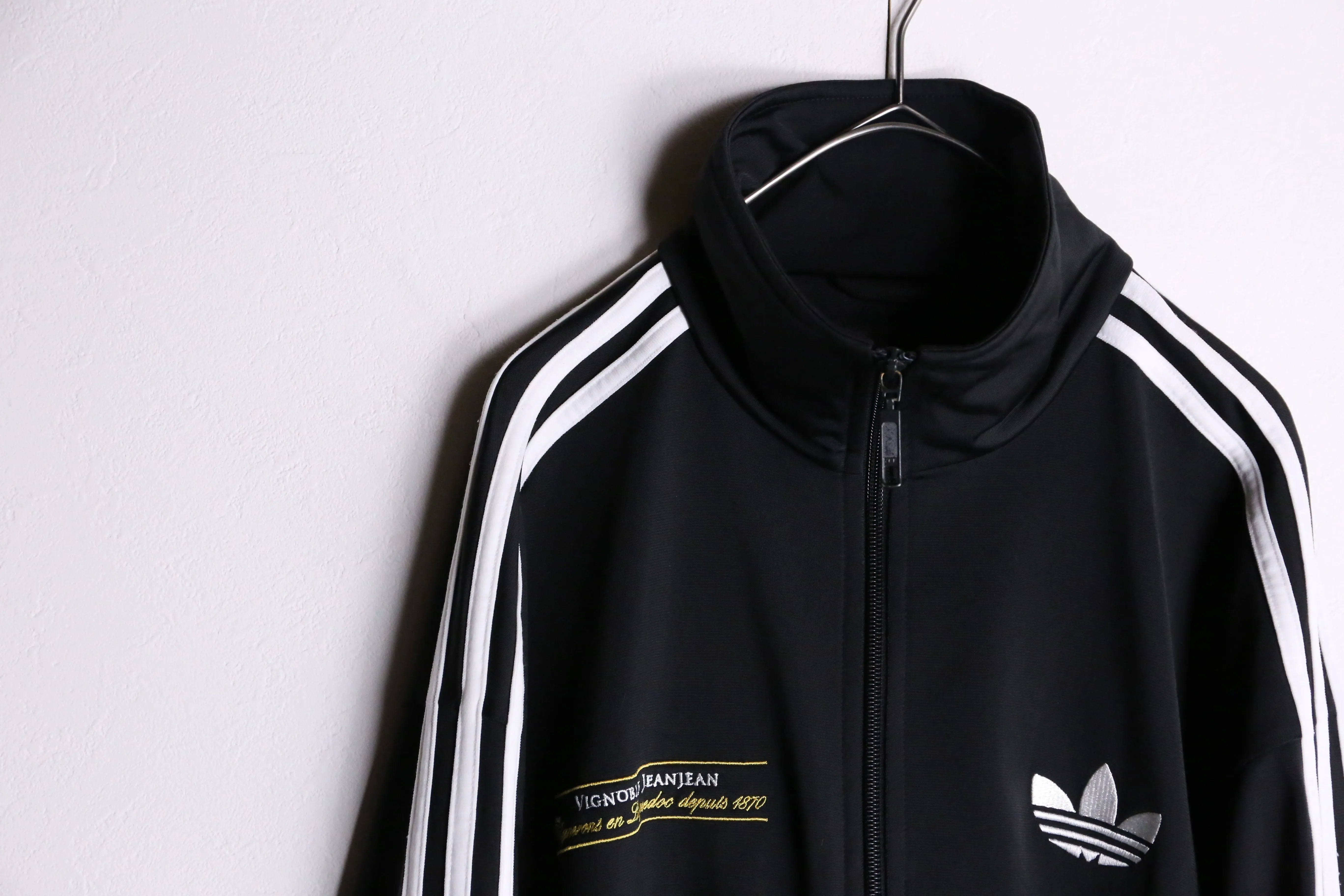 "adidas" trefoil logo design track jacket