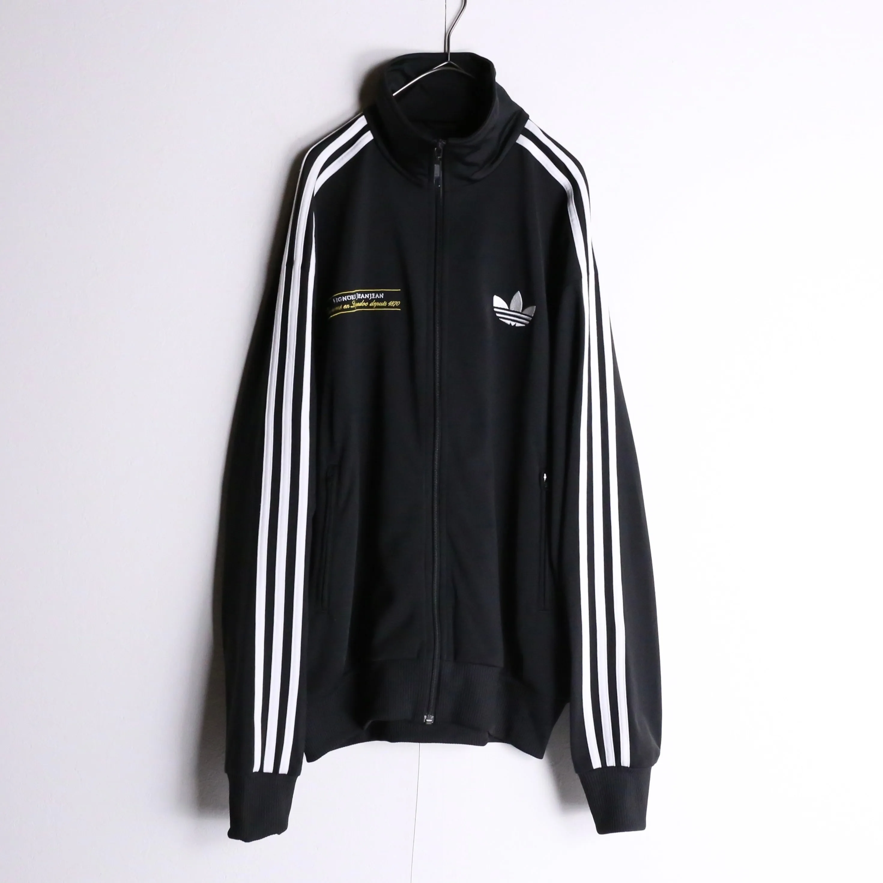 "adidas" trefoil logo design track jacket