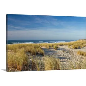 "Atlantic Coast and its sand dunes and waves at Cape Ferret, Bay of Arcachon i" Canvas Wall Art