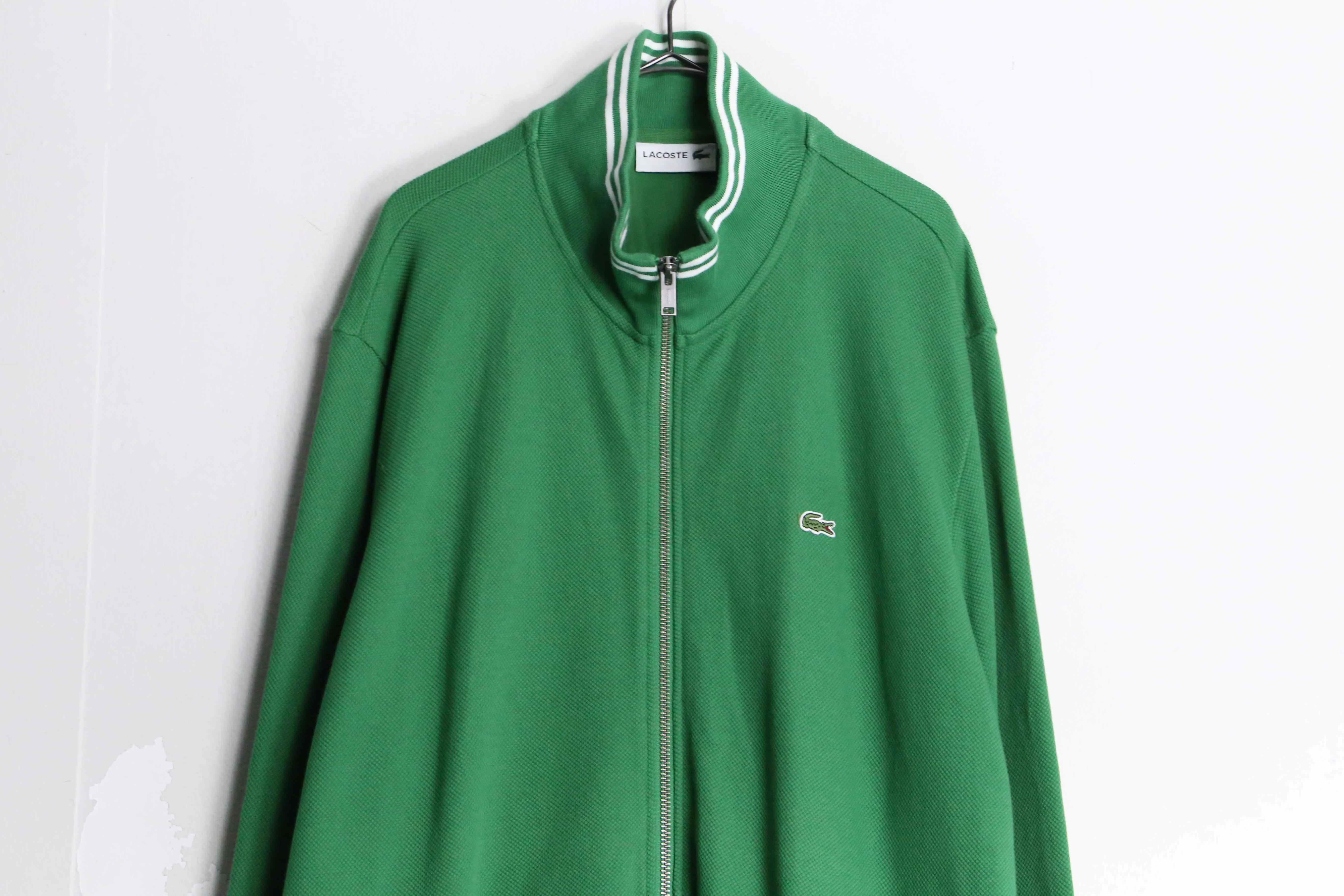 "LACOSTE" green drivers type track jacket