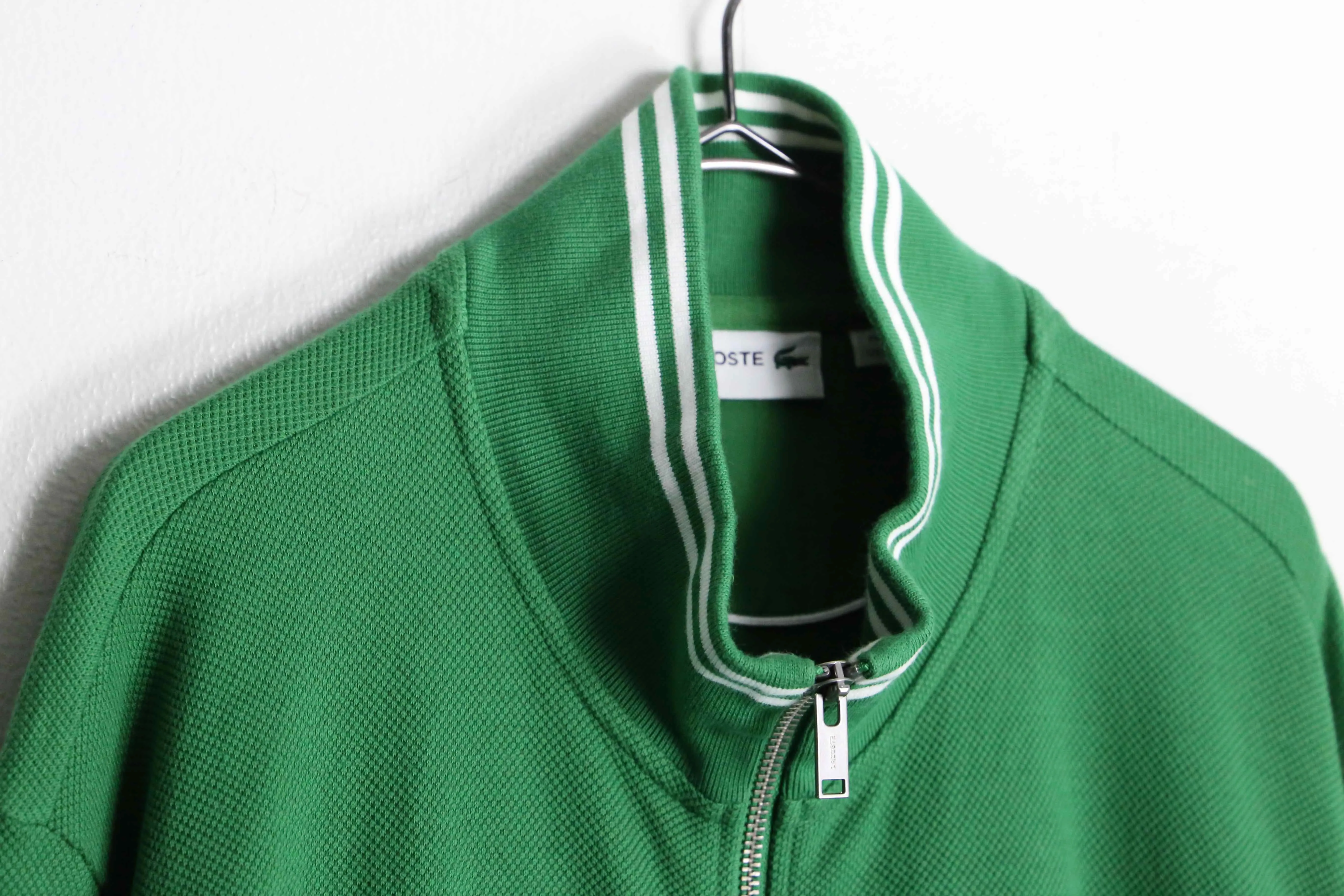 "LACOSTE" green drivers type track jacket