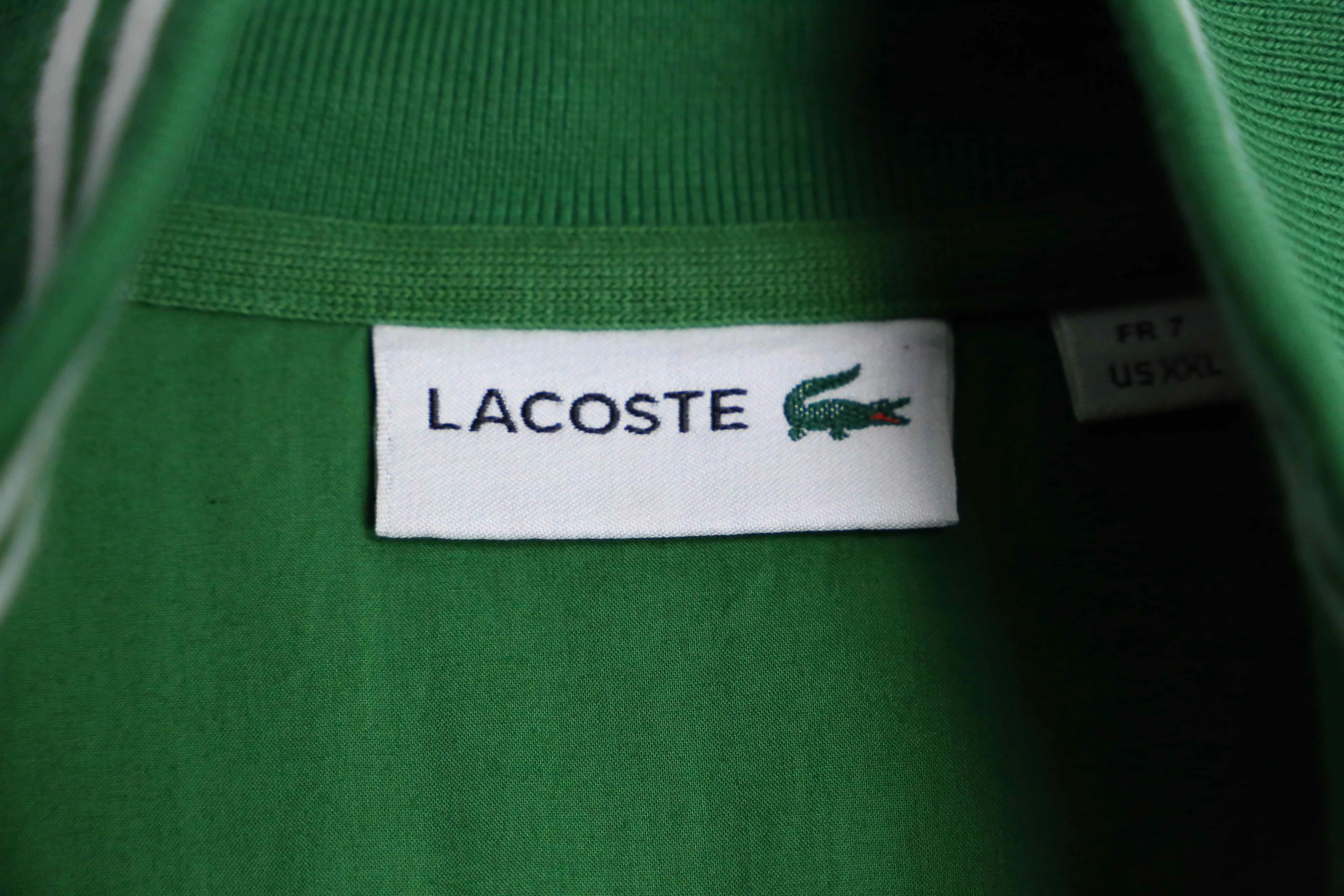 "LACOSTE" green drivers type track jacket