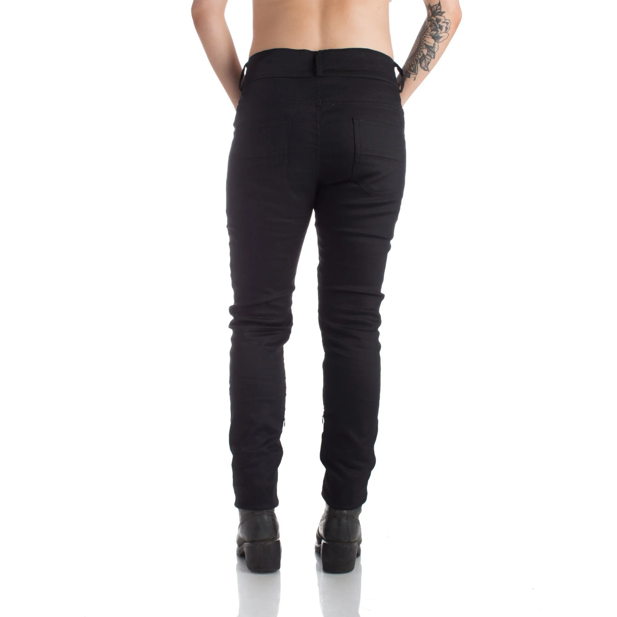 Resurgence Gear® Sara Jane Ladies Protective Motorcycle Riding Leggings in Jet Black