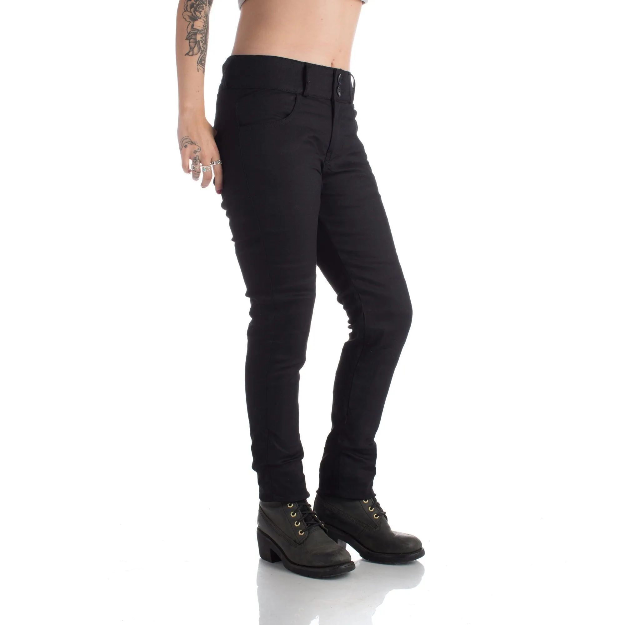 Resurgence Gear® Sara Jane Ladies Protective Motorcycle Riding Leggings in Jet Black