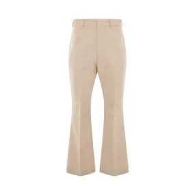 Retro Flare Suit Pants in Beige