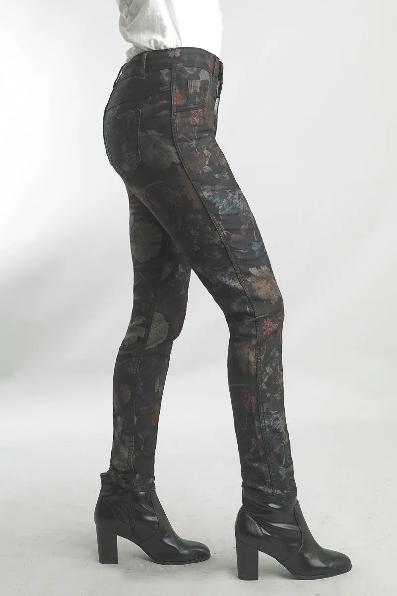 Reversible Jeans in Black Print and Solid