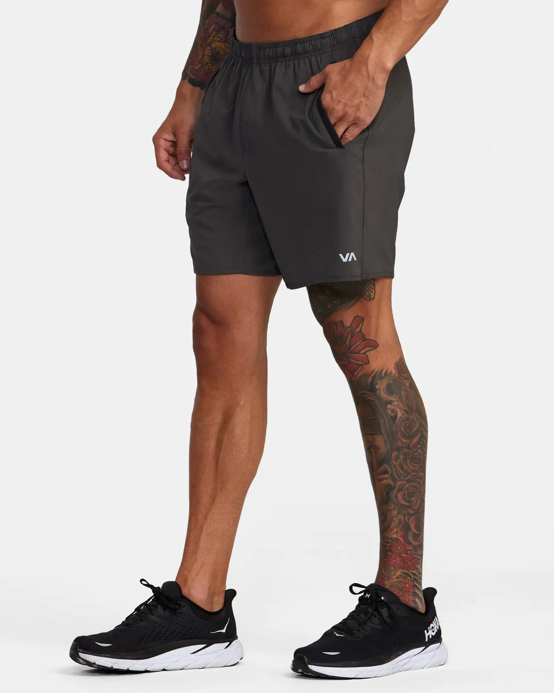 RVCA Yogger Stretch Athletic Short 17" - Slate