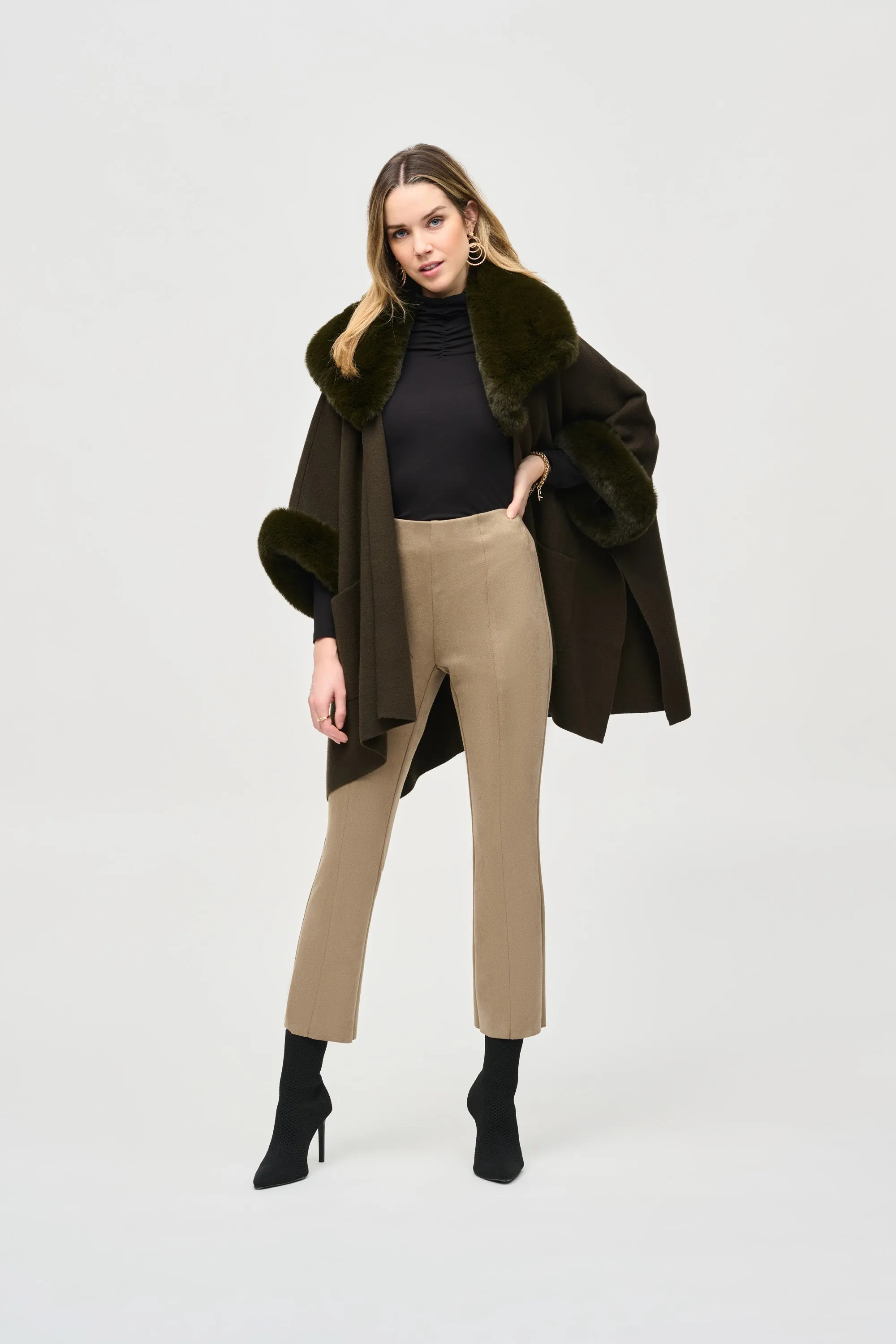 Scuba Suede Flared Pants