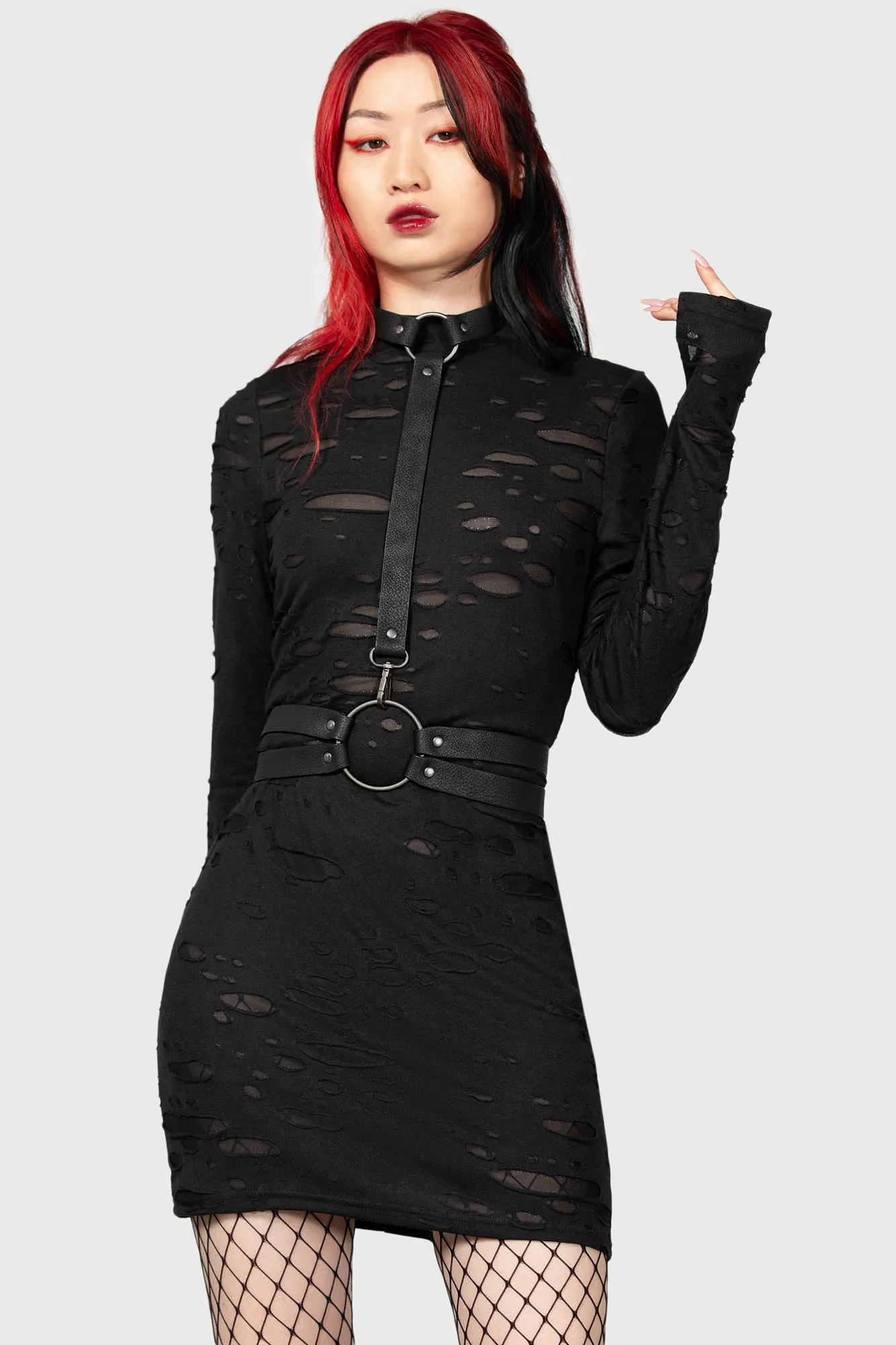 Sinners Glimmer Long Sleeve Dress