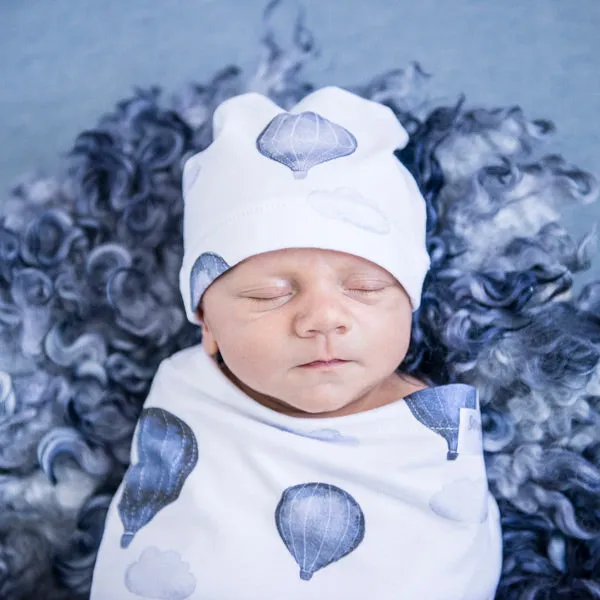 Snuggle Hunny Snuggle Swaddle Sack with Matching Headwear - Cloud Chaser