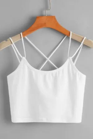 Solid Strappy Cami Top