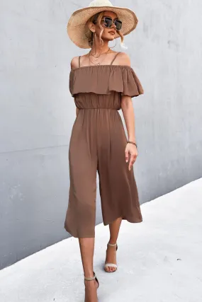 Spaghetti Strap Layered Jumpsuit