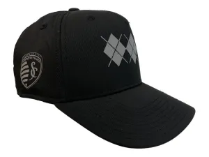 Sporting KC Kansas City Adidas Black Structured Adjustable Snapback Hat Cap