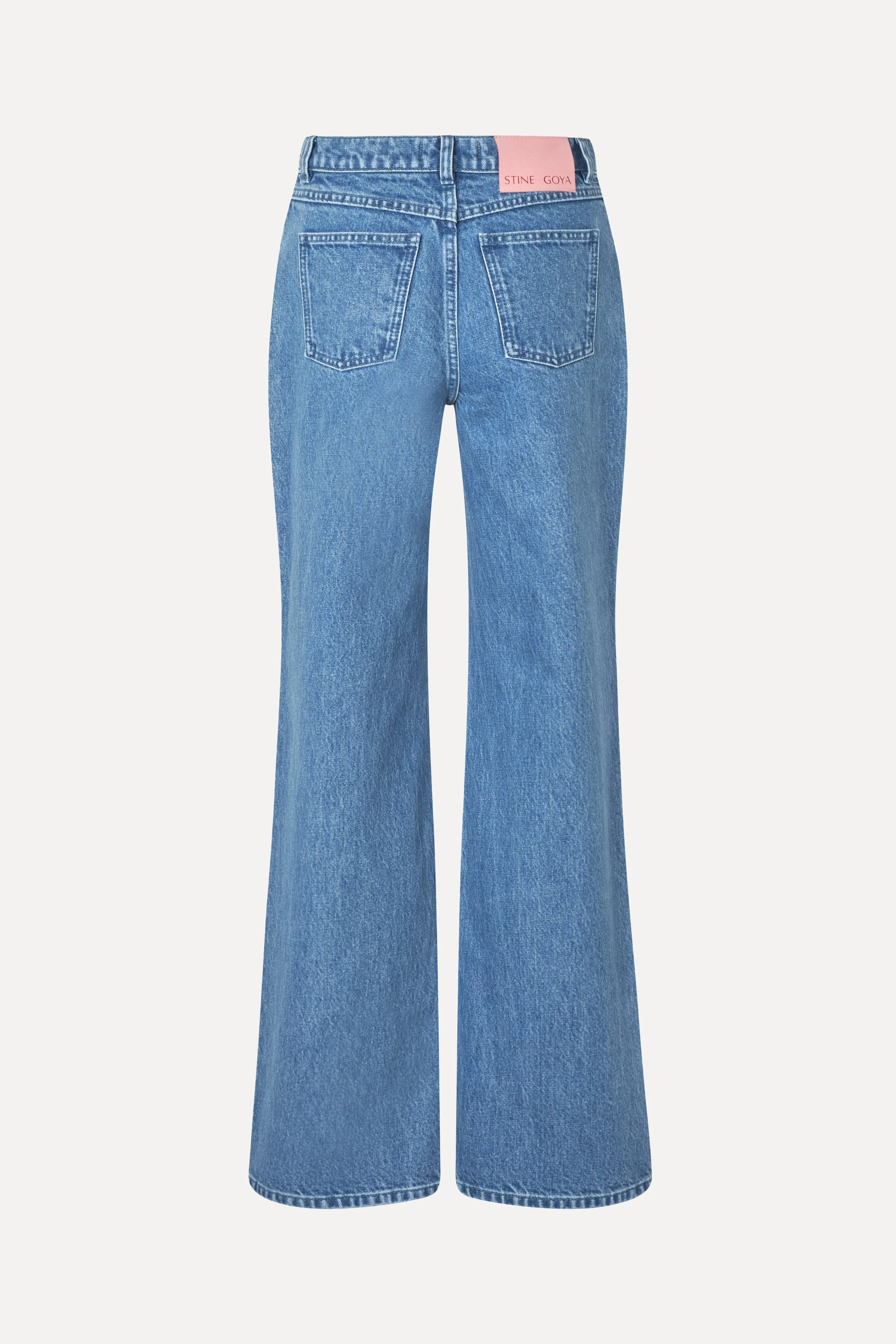 Straight Leg Long Pants - Denim Blue