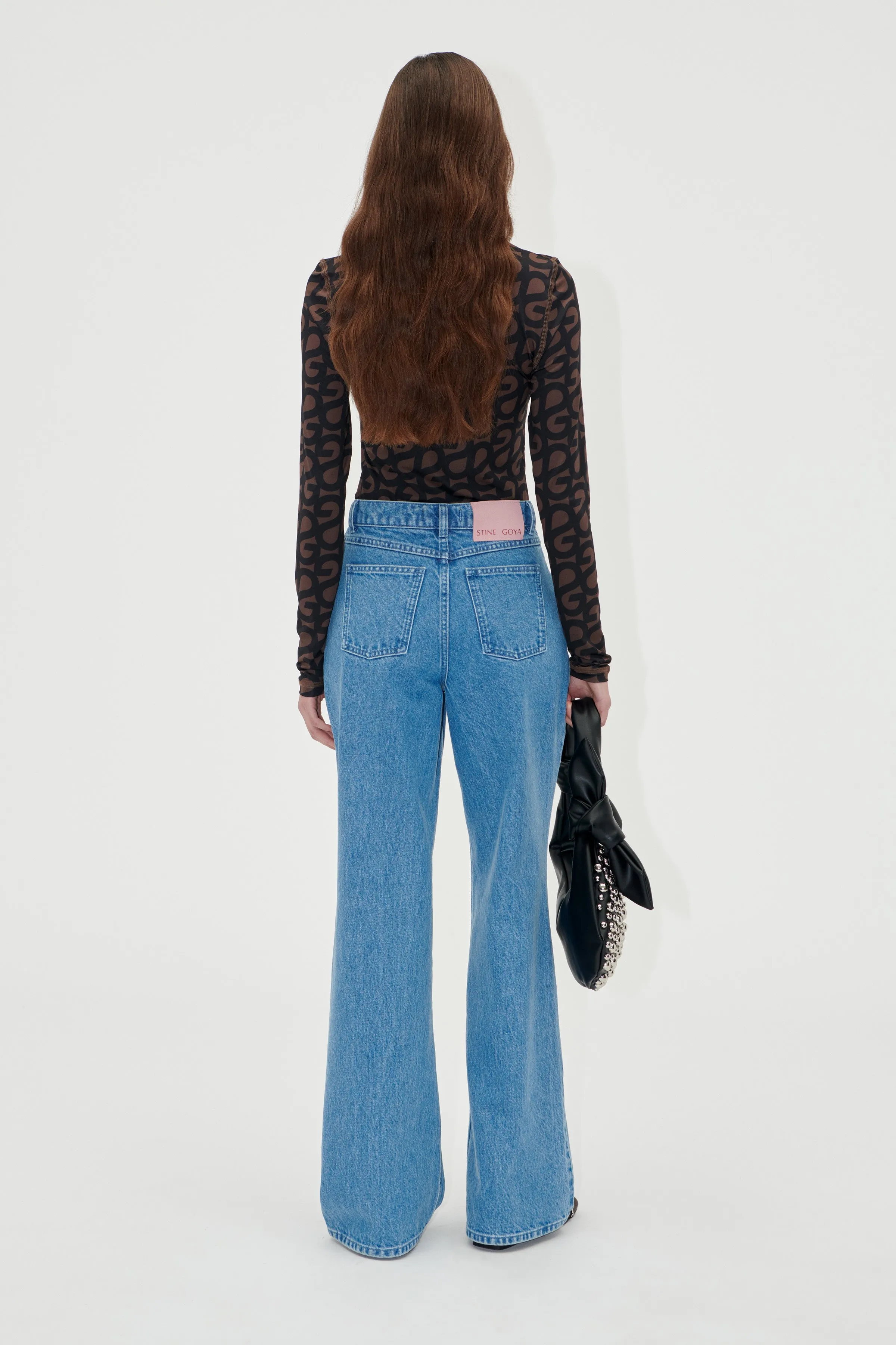 Straight Leg Long Pants - Denim Blue