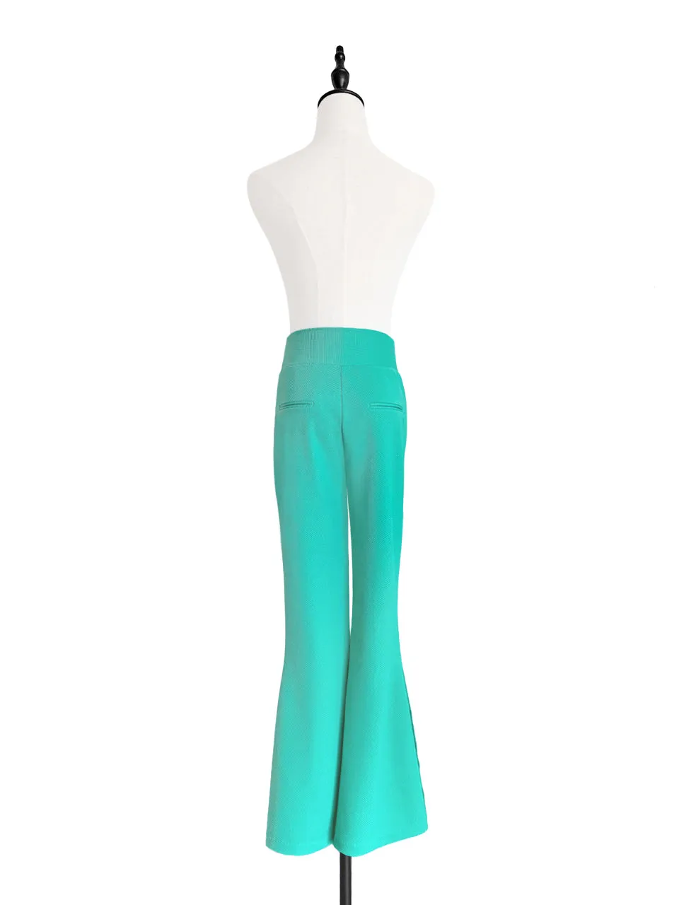 Surprise Sale! Mint Green Flare Leg Pull On Button Pants