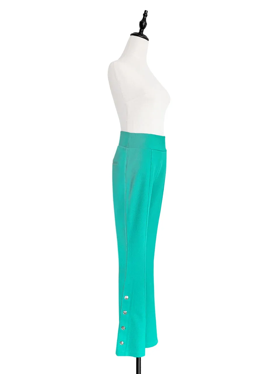 Surprise Sale! Mint Green Flare Leg Pull On Button Pants