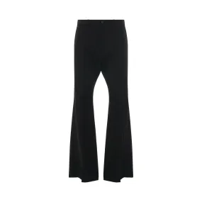 Tailored Flared Trousers in Black