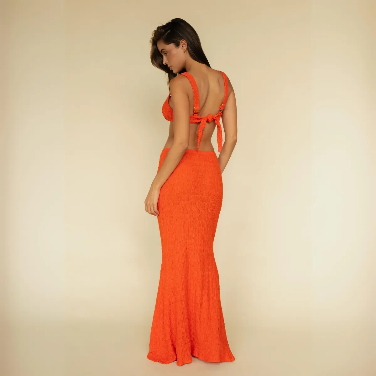 Tangerine Natalia Skirt