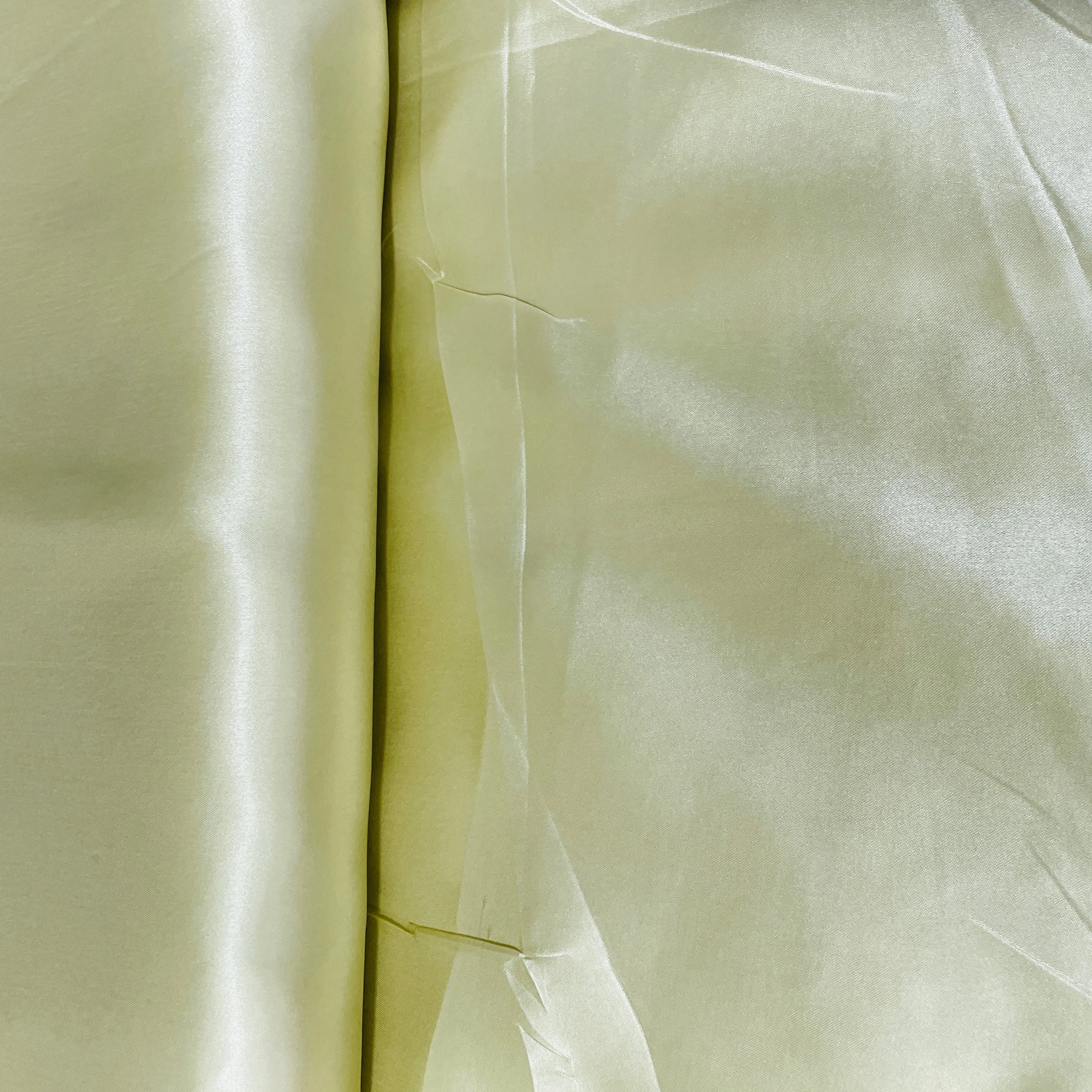 Tea Green Solid Satin Fabric