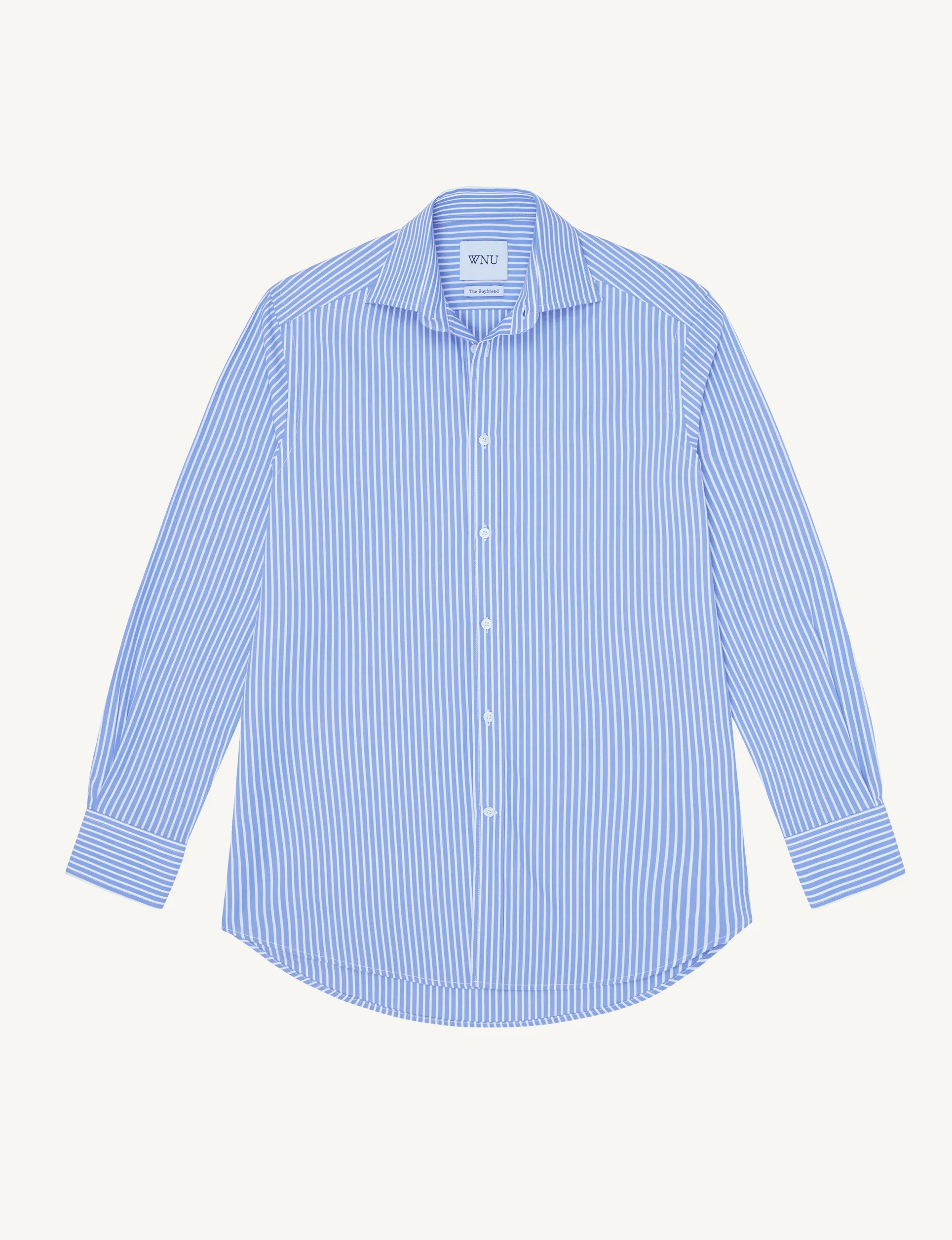 The Boyfriend: Fine Poplin, Inverted Pinstripe