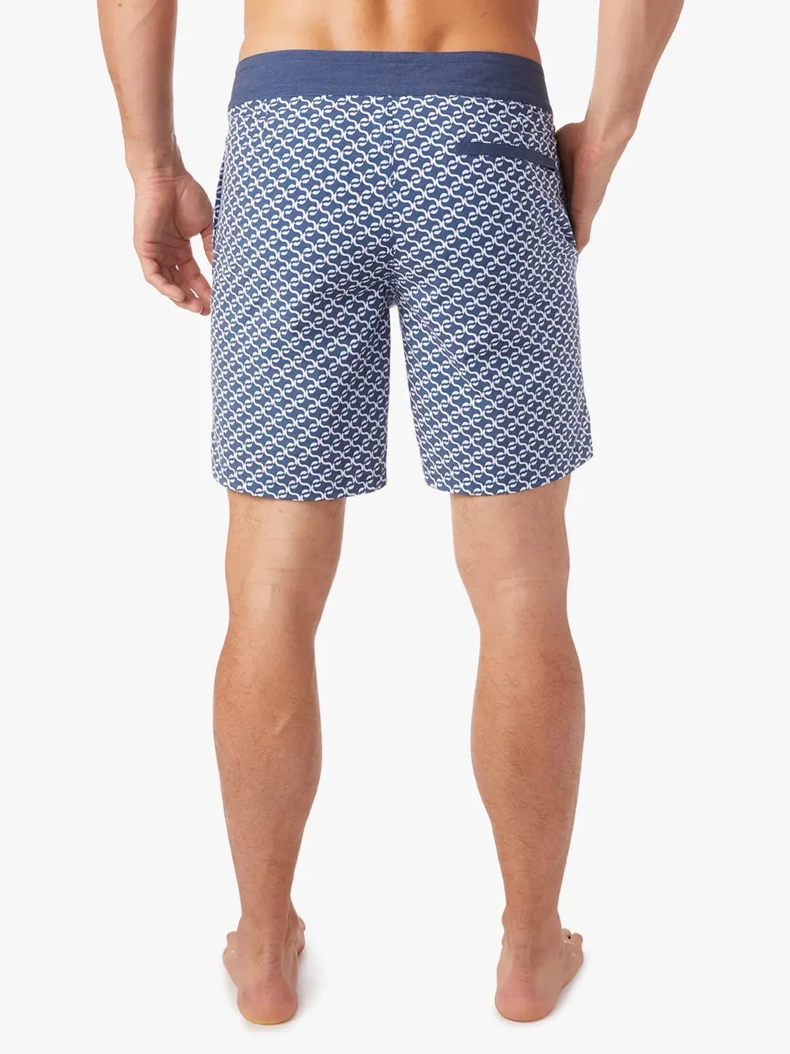 The Nautilus Boardshort | Navy Geo