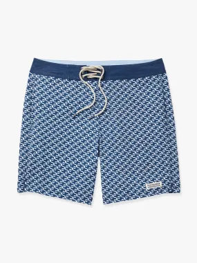 The Nautilus Boardshort | Navy Geo