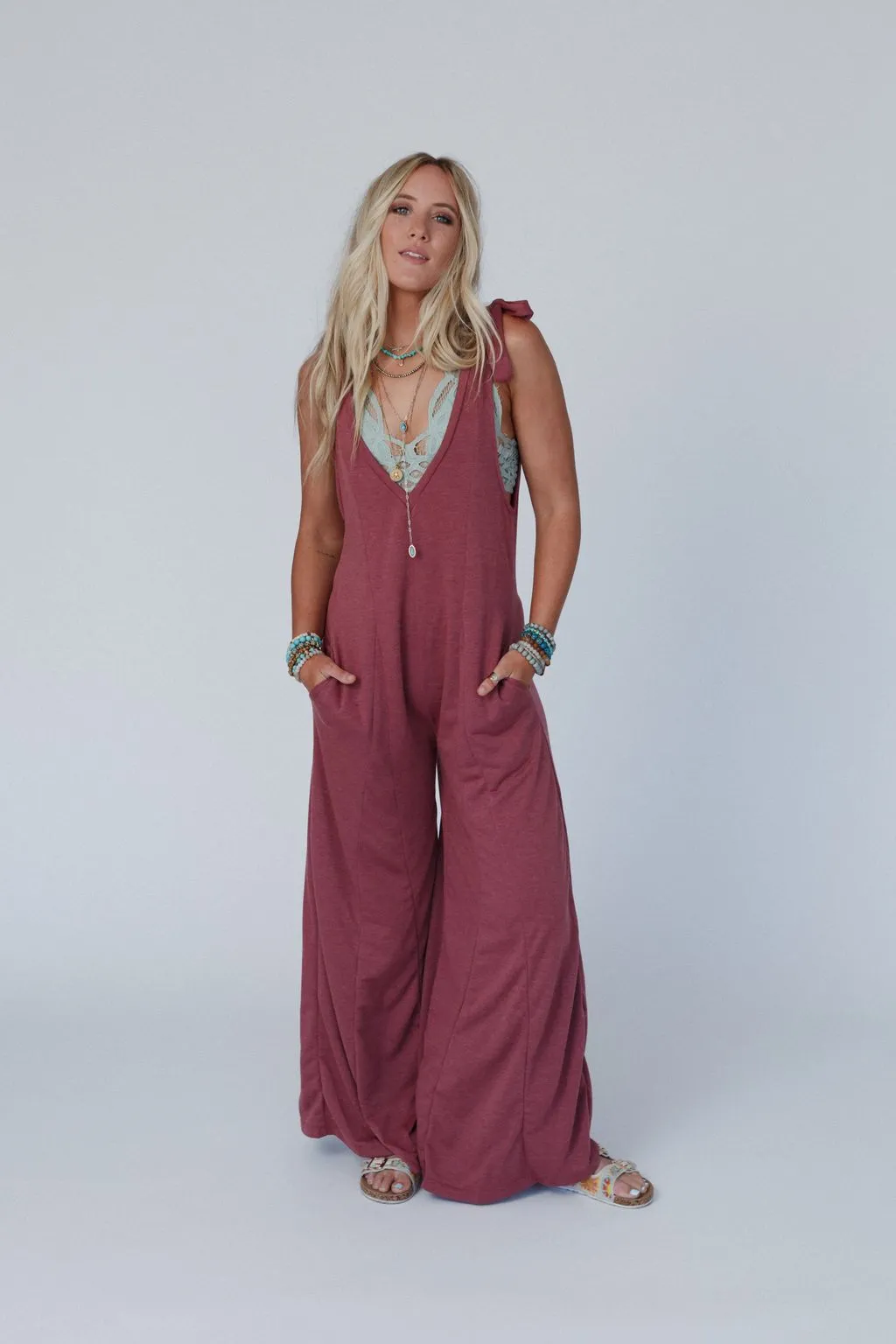 The Nest Essential Serene Jumpsuit - Marsala