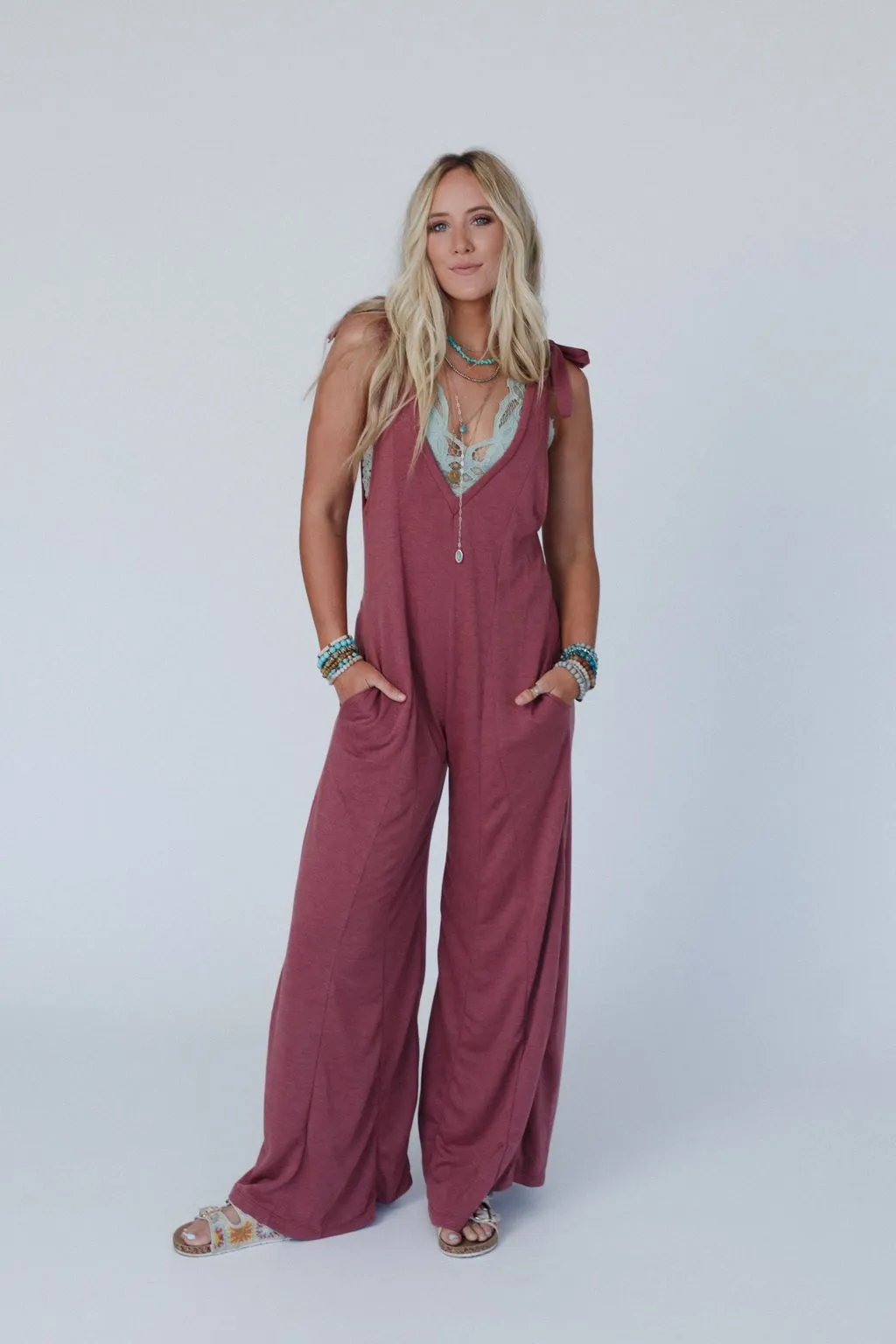 The Nest Essential Serene Jumpsuit - Marsala