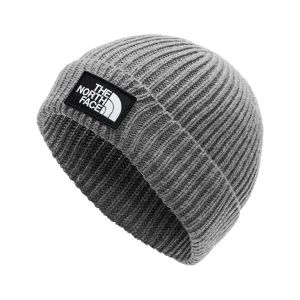 The North Face Logo Box Cuff Beanie Grey