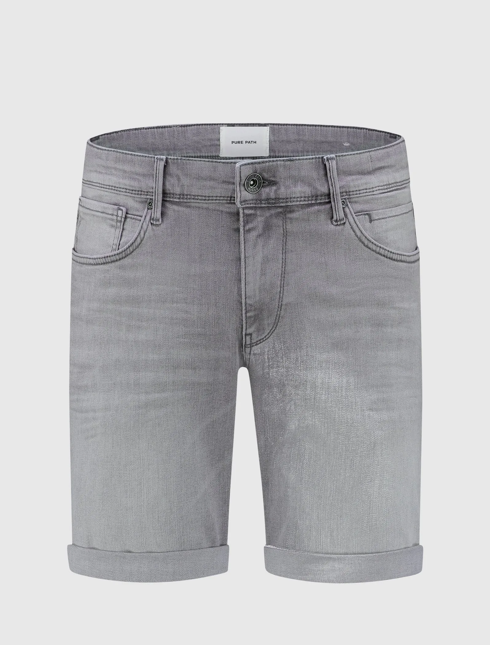 The Steve Skinny Fit Shorts | Denim Light Grey