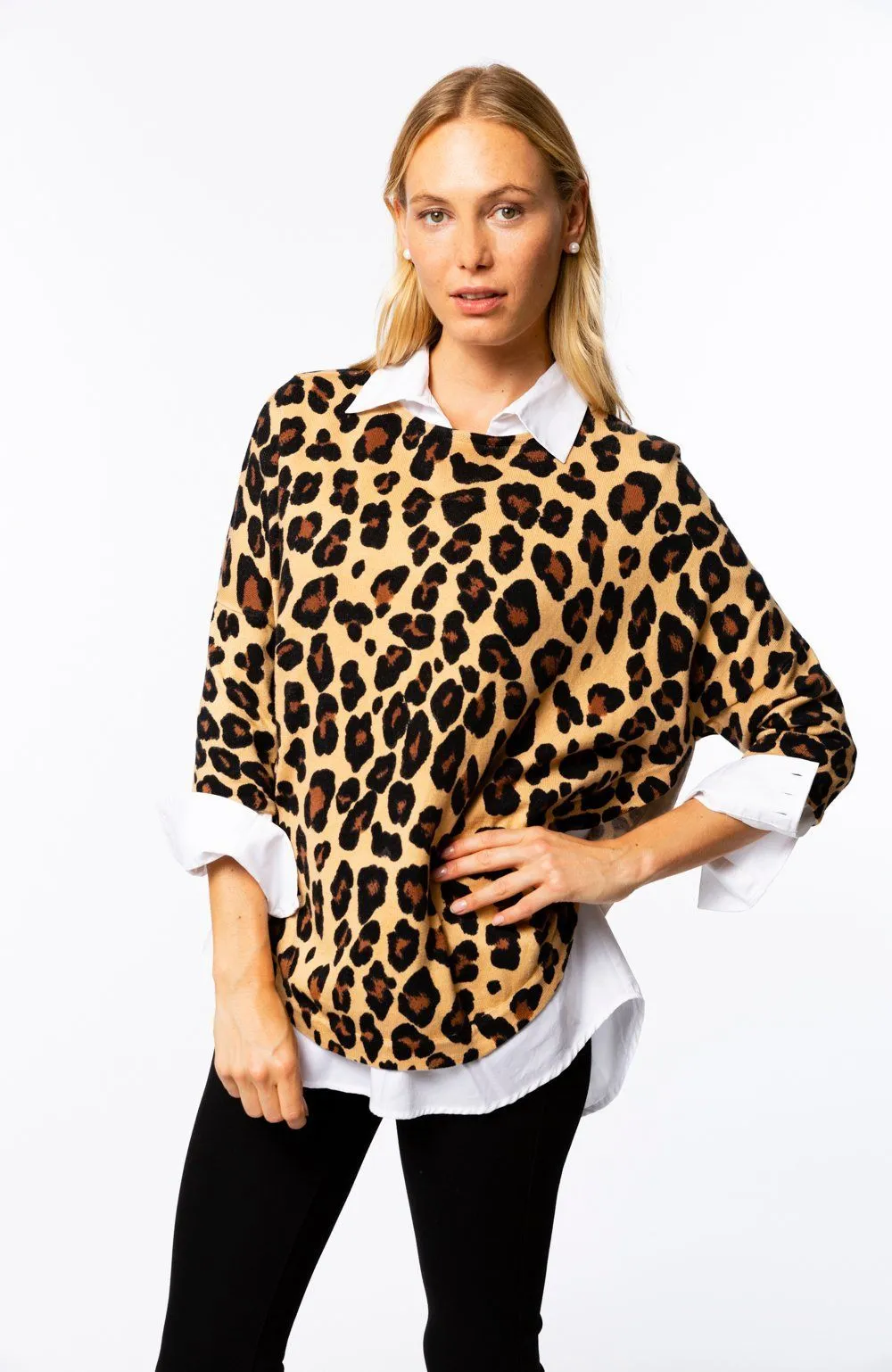 Tyler Boe Animal Capelet Cheetah