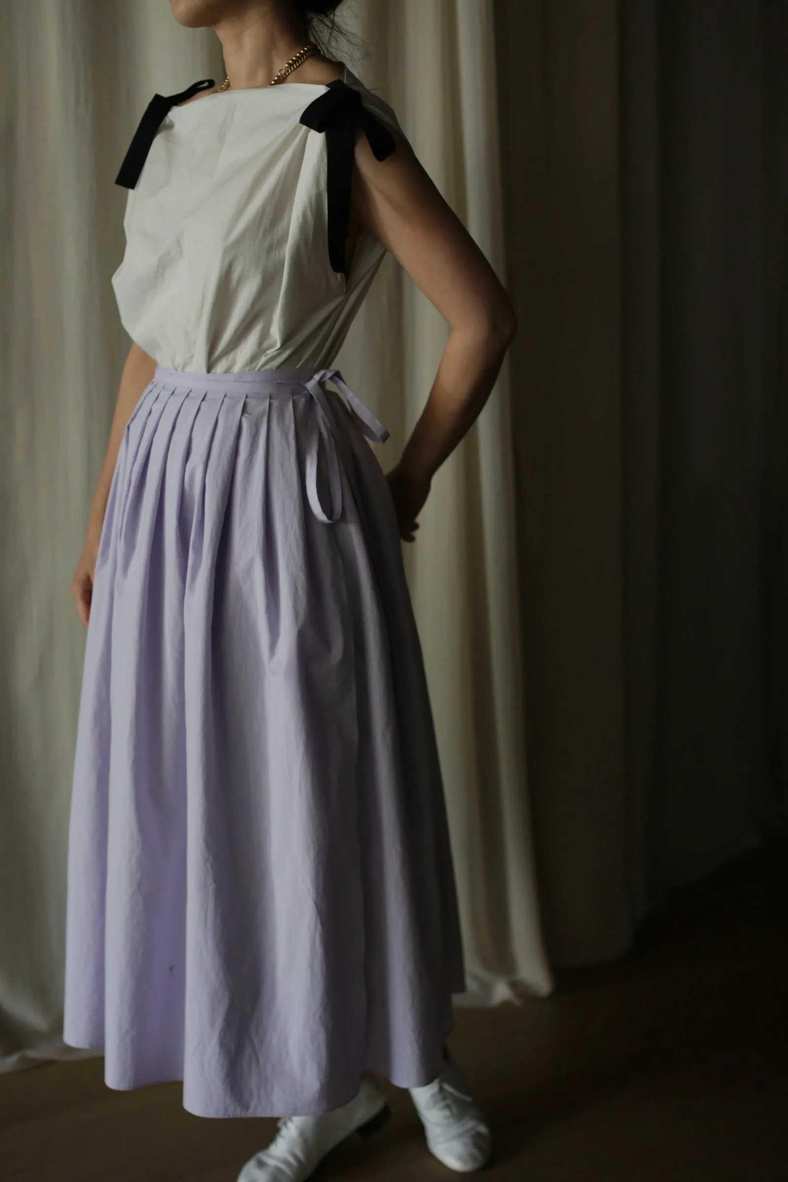 Typewriter Wrap Skirt | Amethyst