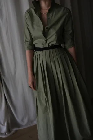 Typewriter Wrap Skirt | Olive