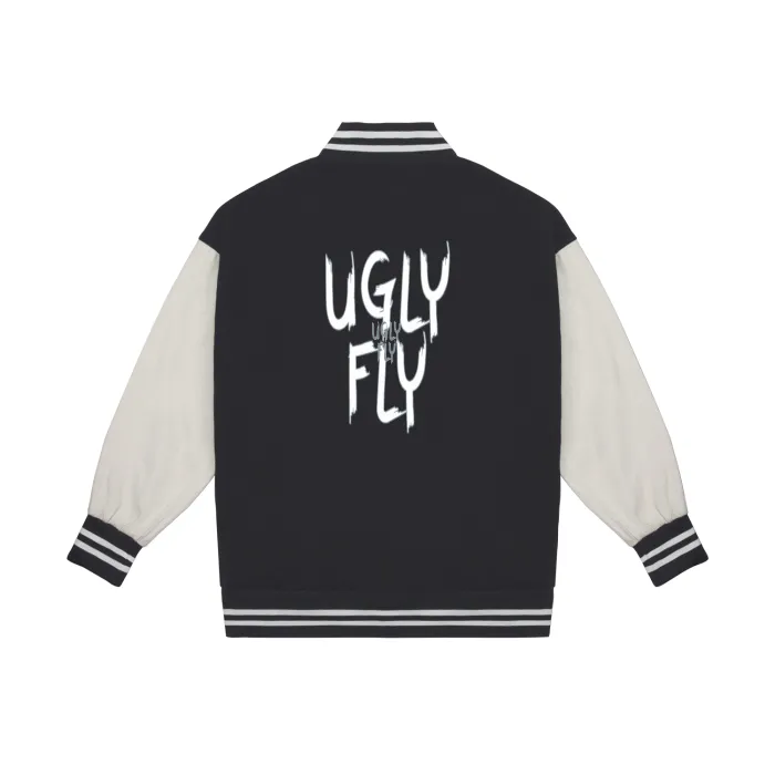 Ugly Fly Unisex Colorblock Denim Bomber Jacket