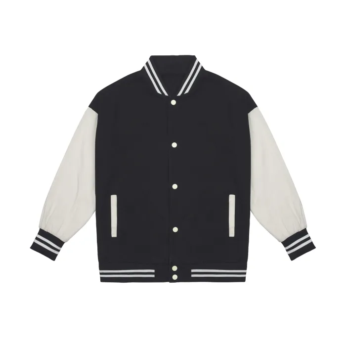 Ugly Fly Unisex Colorblock Denim Bomber Jacket