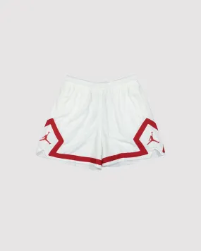 W JORDAN HERITAGE DIAMOND SHORTS "WHITE"