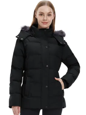 Wantdo Women's Winter Jacket Quilted Puffer Jacket Recycled Material Winter Coats