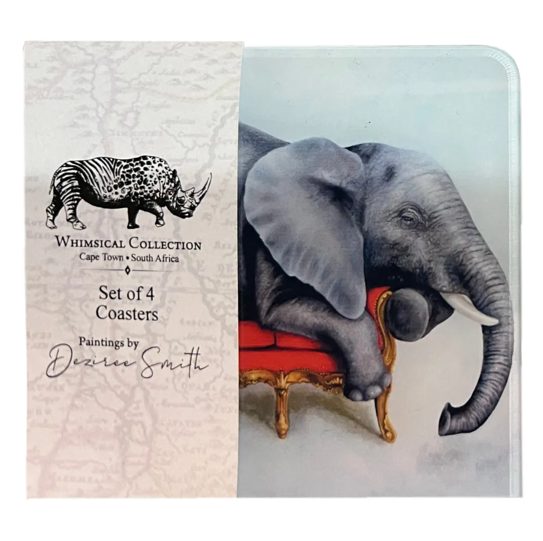 Wildlife At Leisure Elephant And Friends Coasters – Set of 4