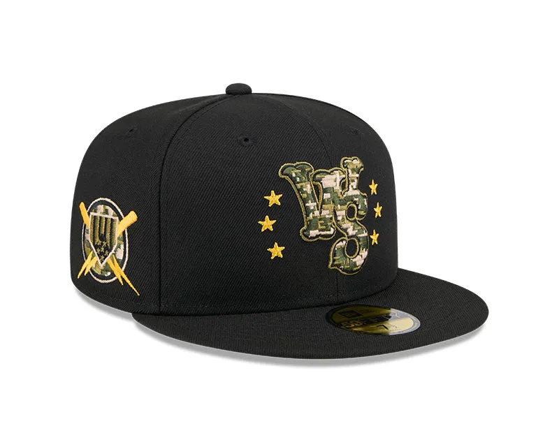 Winston-Salem Dash New Era 2024 Armed Forces Day On-Field 59FIFTY Fitted Hat - Black