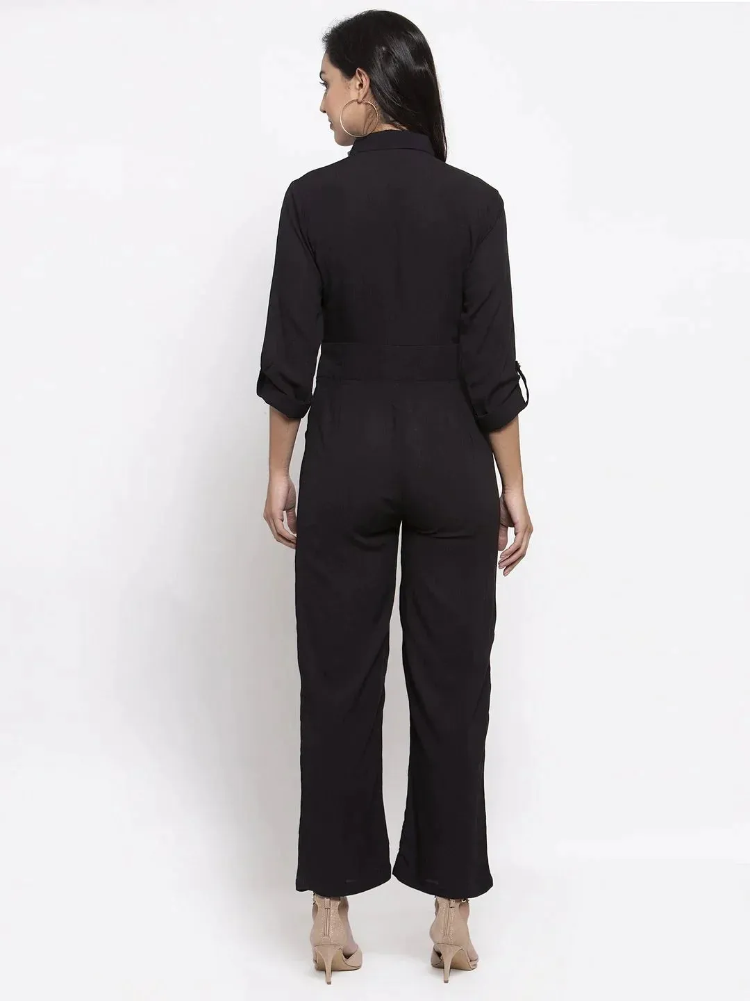 Women Black Solid Jumpsuit