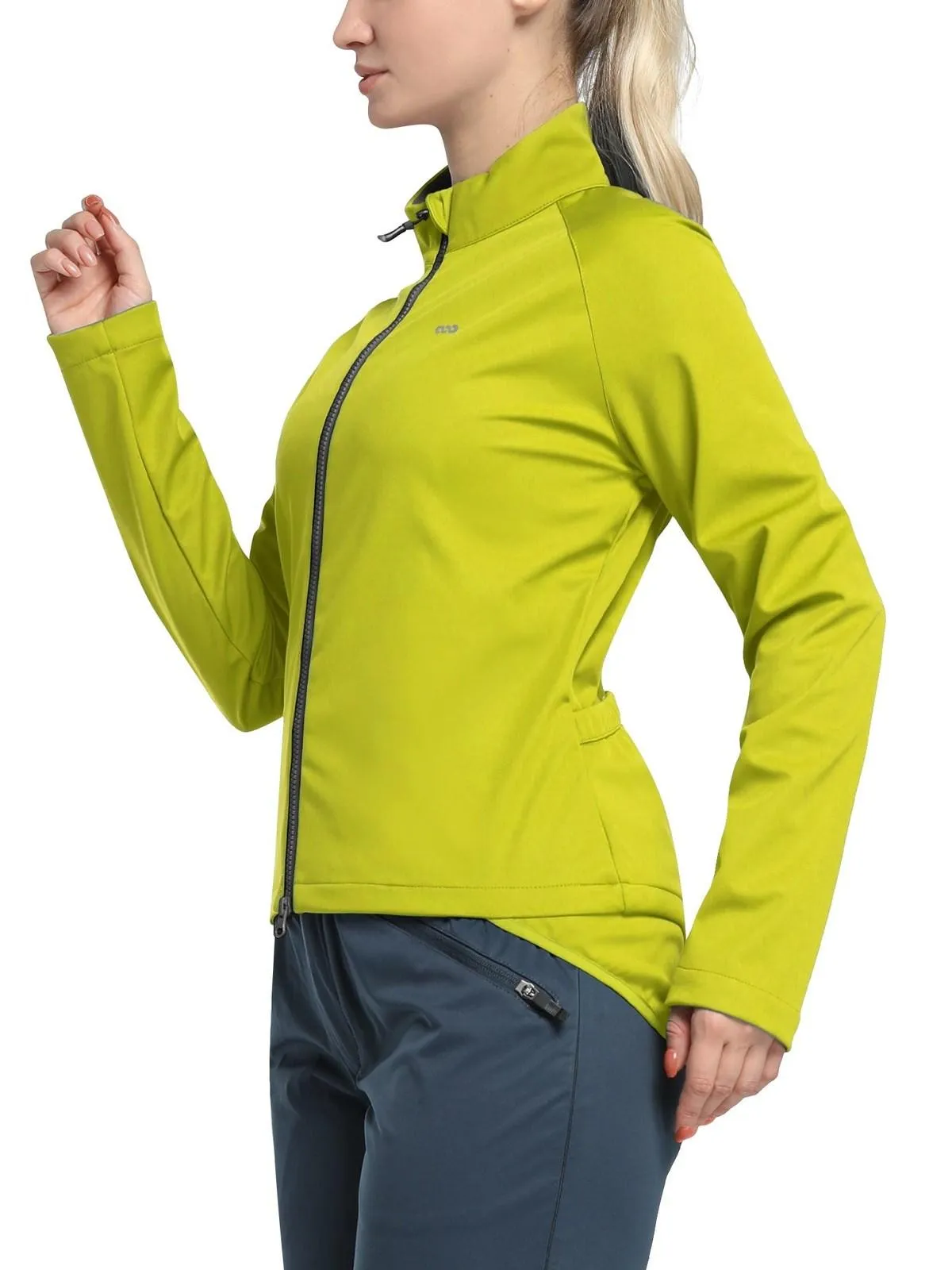 Women's Cycling Jacket Long Sleeve Thermal Waterproof MTB Bike Workout Running Jacket Windproof Reflective