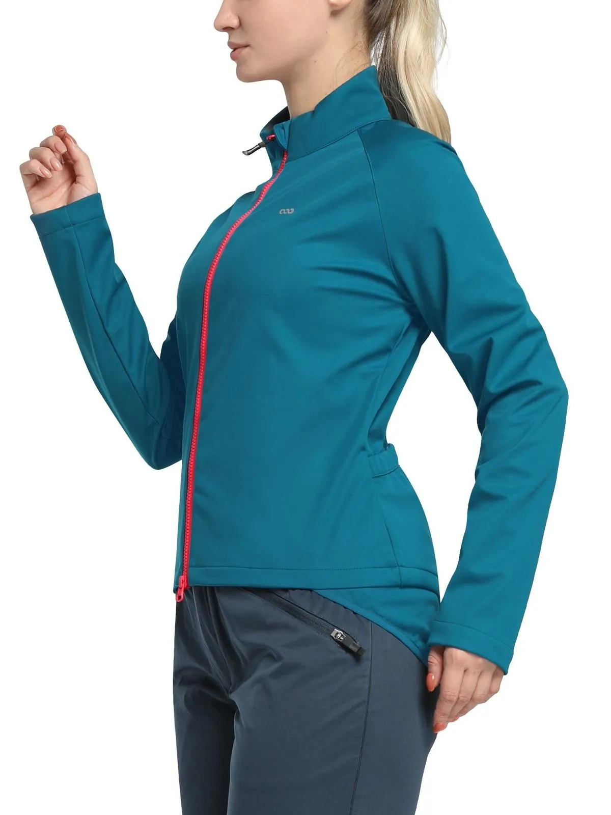 Women's Cycling Jacket Long Sleeve Thermal Waterproof MTB Bike Workout Running Jacket Windproof Reflective