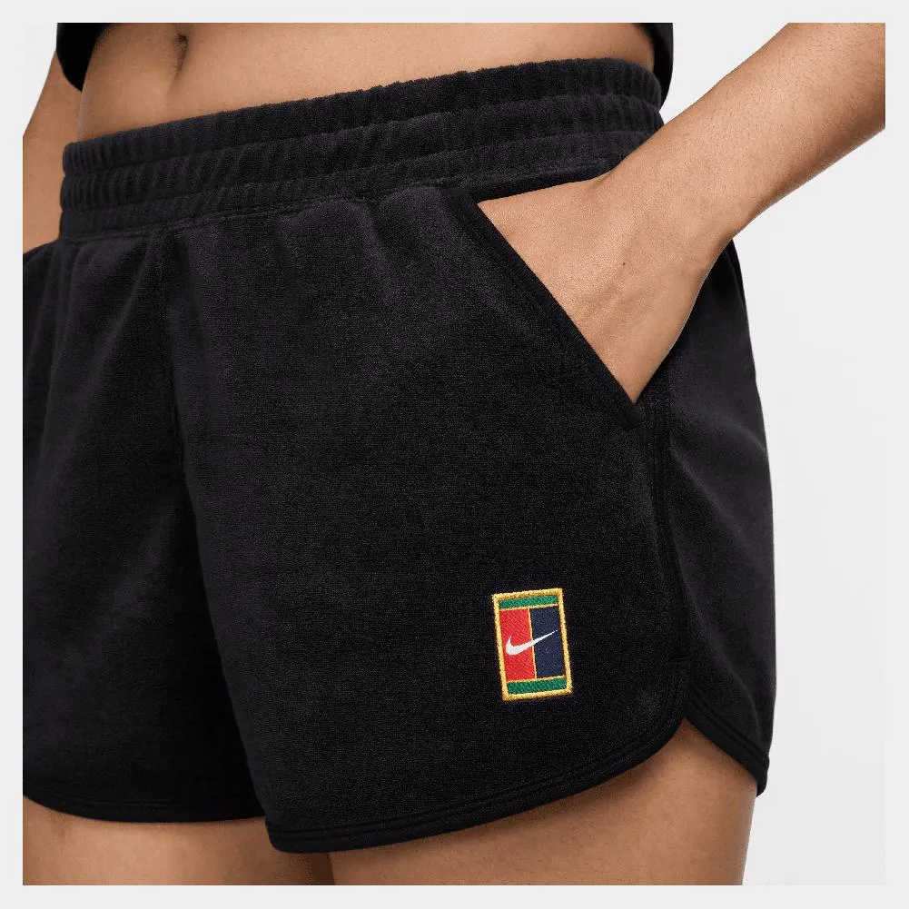 Womens Heritage Mid-Rise Tennis Shorts Black